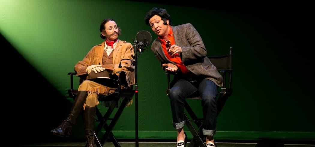 Kristen Sieh and Libby King in "RoosevElvis" at Oberon. (Courtesy Evgenia Eliseeva/A.R.T.)
