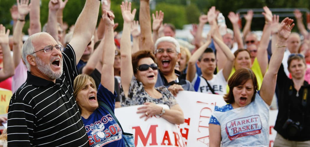 Market Basket associates and customers rally in support of CEO Arthur T. Demoulas in &quot;We The People: The Market Basket Effect.&quot; (Courtesy NBTV)