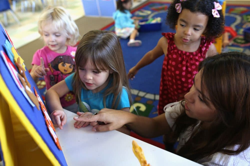 Children at Scripps Ranch KinderCare in San Diego play in their classroom on October 1, 2013 in San Diego, CA. (Robert Benson/Getty Images for Knowledge Universe)