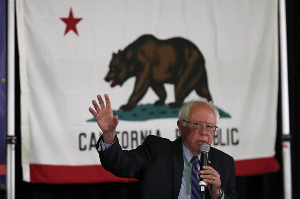 Democratic presidential candidate, U.S. Sen. Bernie Sanders (D-VT) speaks during a panel with Asian-Americans and Pacific Islanders at Cubberley Community Center on June 1, 2016 in Palo Alto, California. With less than a week to go before the California presidential primary, Sanders is campaigning in northern California. (Photo by Justin Sullivan/Getty Images)