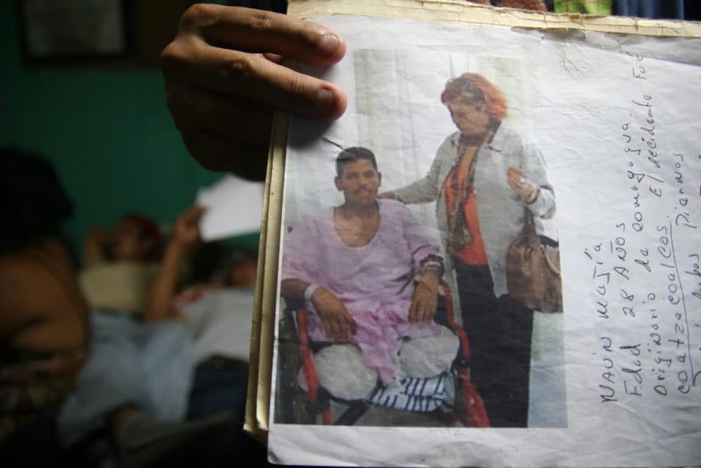 Untold numbers of Central American migrants have lost limbs, or their life, after falling, or being thrown off cargo trains. Mexico says it has raided the trains to remove and protect migrants from gangs that control the trains through extortion and violence.
(Lorne Matalon/Fronteras)