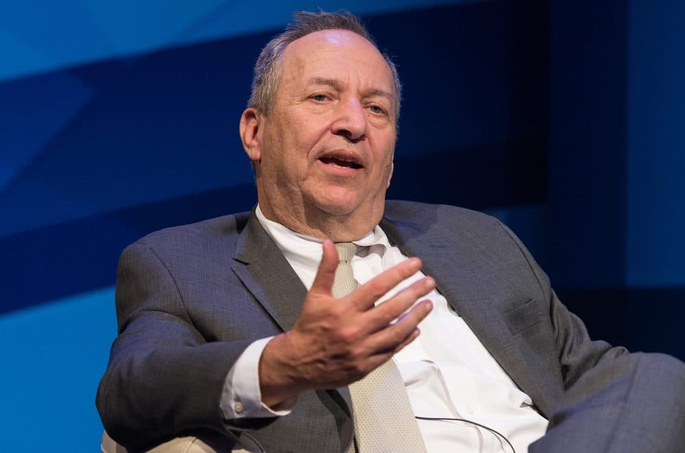 Former US treasury secretary Larry Summers speaks during a discussion entitled "The New Normal in Asia: Will Growth Inevitably Slow?" at the IMF/WB Spring Meetings in Washington, DC, on April 16, 2015. (NICHOLAS KAMM/AFP/Getty Images)