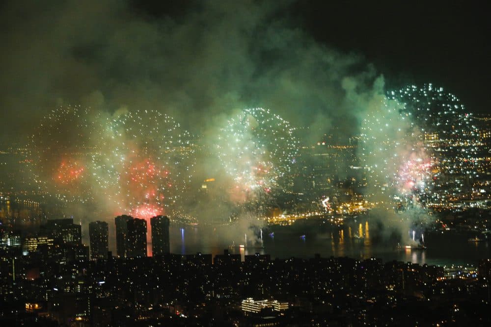The 2015 Macy's 4th of July Fireworks exploded along the East river from the One World Trade Center Observatory on July 4, 2015 in New York City. The celebrations mark the 239th Independence Day. (Eduardo Munoz Alvarez/Getty Images)