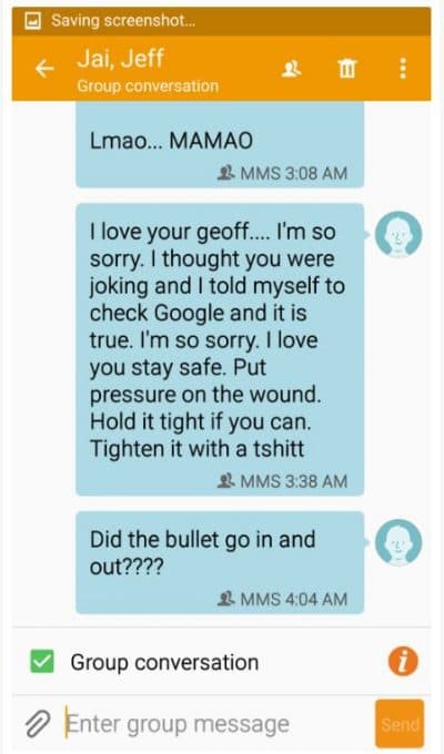 These are the text messages Santos Rodriguez III received from his brother Jeff the night of the Pulse shooting. (Santos Rodriguez III)