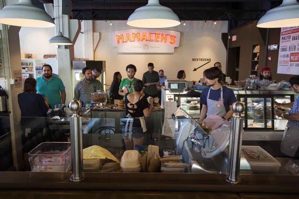 The take out counter at Mamaleh's. (Jesse Costa/WBUR)