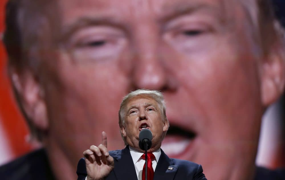 Republican Presidential Candidate Donald Trump, speaks during the final day of the Republican National Convention in Cleveland, Thursday, July 21, 2016. (Carolyn Kaster/AP)