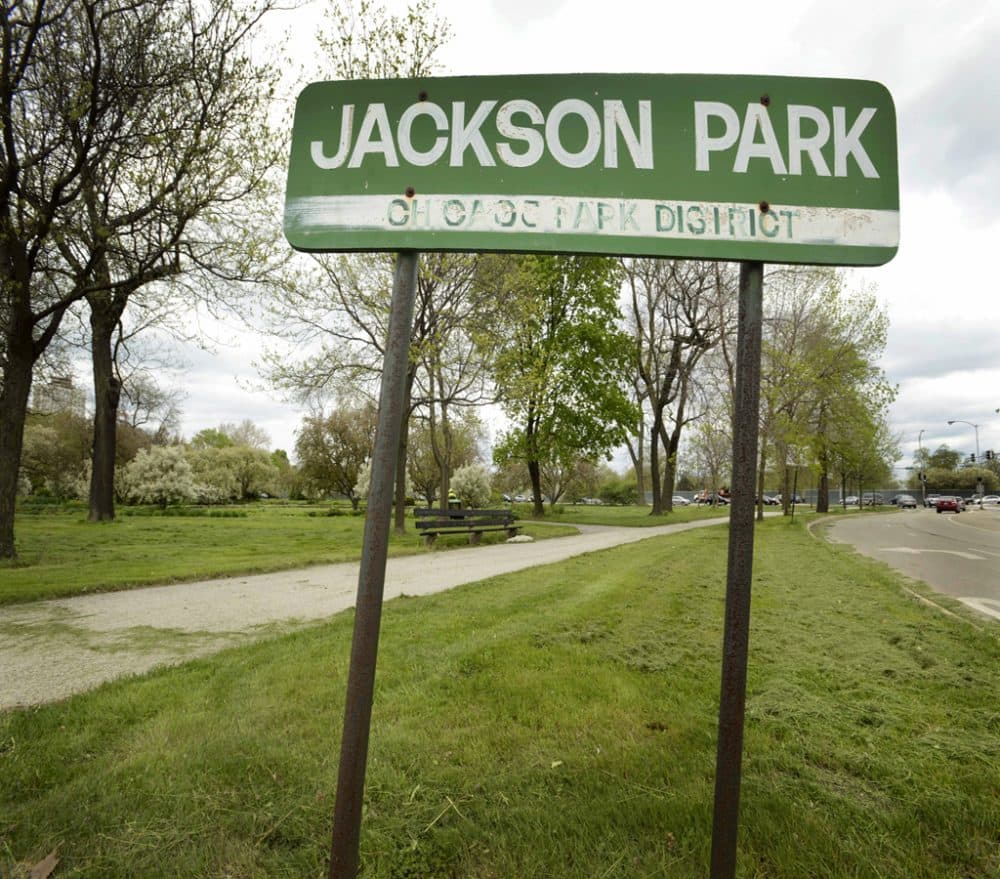 President Obama and first lady Michelle Obama have selected Jackson Park on Chicago's South Side to build President Barack Obama's presidential library near the University of Chicago, where Obama once taught constitutional law, a person familiar with the selection process told The Associated Press on Wednesday, July 27, 2016. (Paul Beaty/AP)