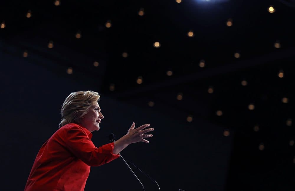 Democratic presidential nominee Hillary Clinton speaks during a campaign rally at the David L. Lawrence Convention Center on July 30, 2016 in Pittsburgh, Pennsylvania. (Justin Sullivan/Getty Images)
