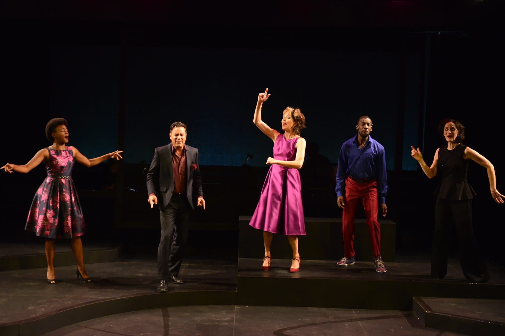 Nyah Macklin, Jack Donahue, Wendy Waring, Chris Pittman and Barbara Walsh in "Songs for a New World." (Courtesy Gary Ng)