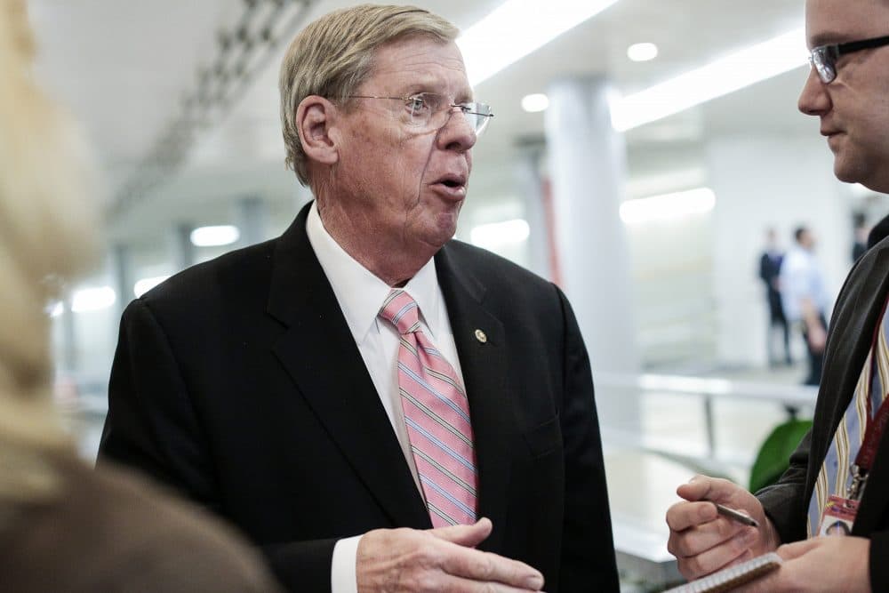 U.S. Sen. John Isakson (R-GA) talks with reporters on March 19, 2013 in Washington D.C. (T.J. Kirkpatrick/Getty Images)