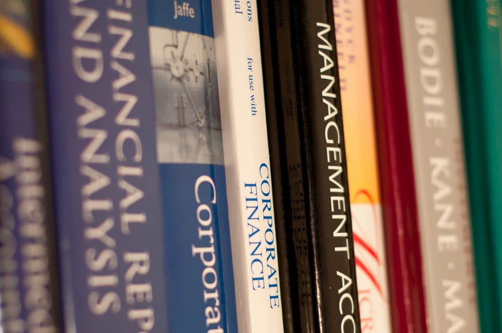 The price tag for a college education has skyrocketed in recent years. And having to pay hefty prices for textbooks certainly isn't helping. (John Liu/Wikimedia Commons)