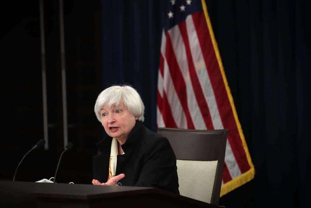 Federal Reserve Board Chair Janet Yellen speaks during a news conference June 15, 2016 in Washington D.C. (Alex Wong/Getty Images)