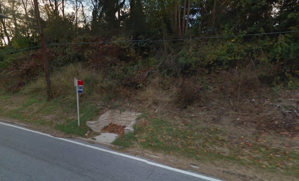 A bus stop at the intersection of Route 29 and Crestmoor Drive in Silver Spring, Maryland. The stop was voted the country's "sorriest bus stop," according to Streetsblog USA. (Google Maps)