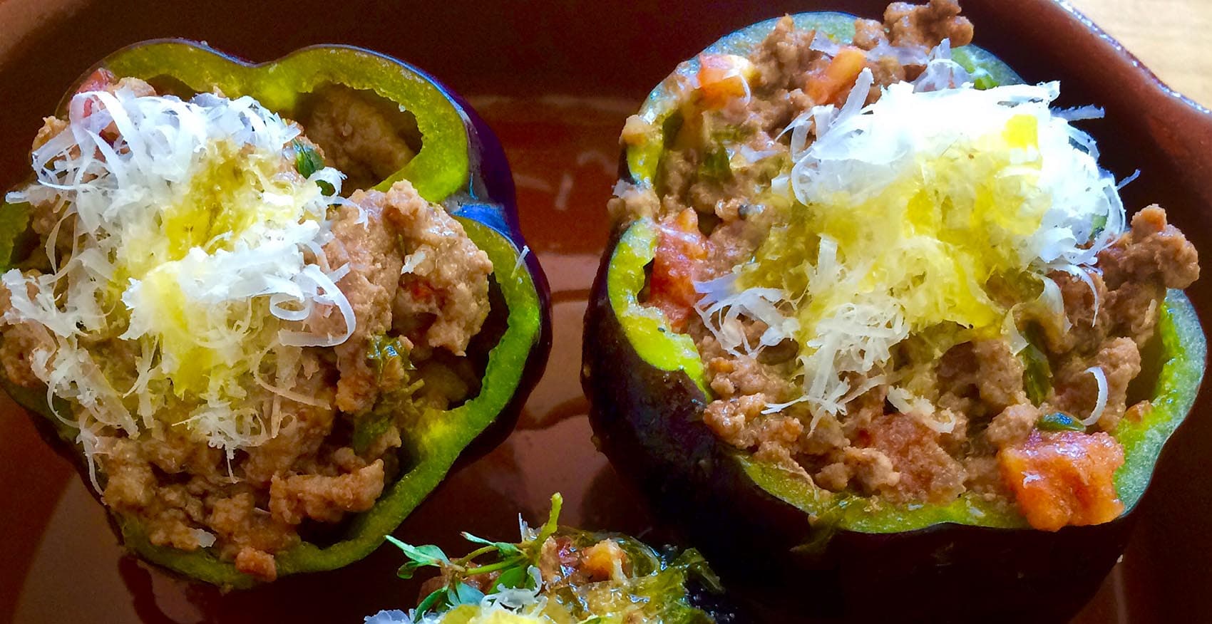 Kathy's stuffed peppers. (Kathy Gunst for Here &amp; Now)