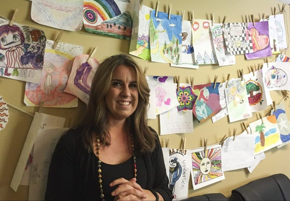Kate Nesterwitz, a marriage and family therapist, at her office in Littleton, Colo. (Ben Markus/CPR News)