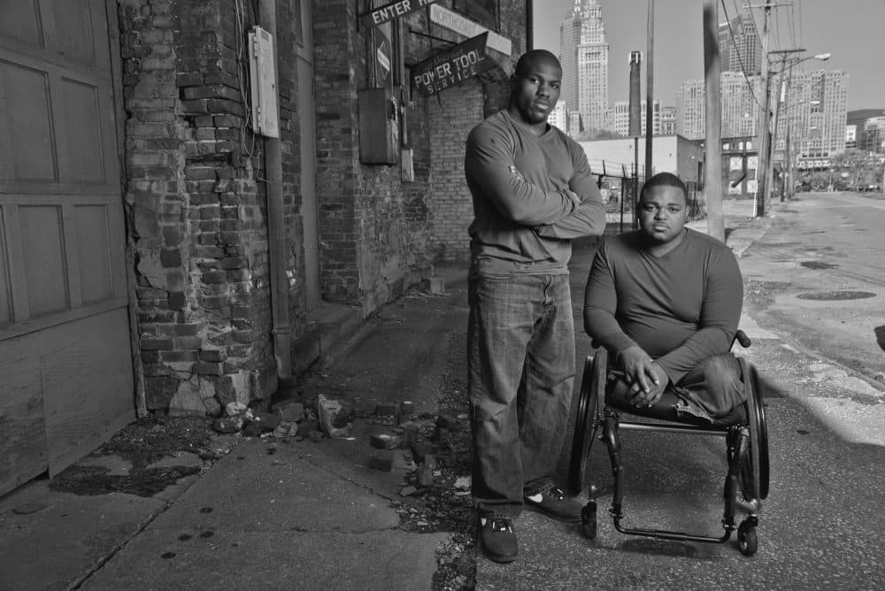 Paralympian Dartanyon Crockett (left) and Leroy Sutton both grew up in Cleveland's inner city. (Brownie Harris)