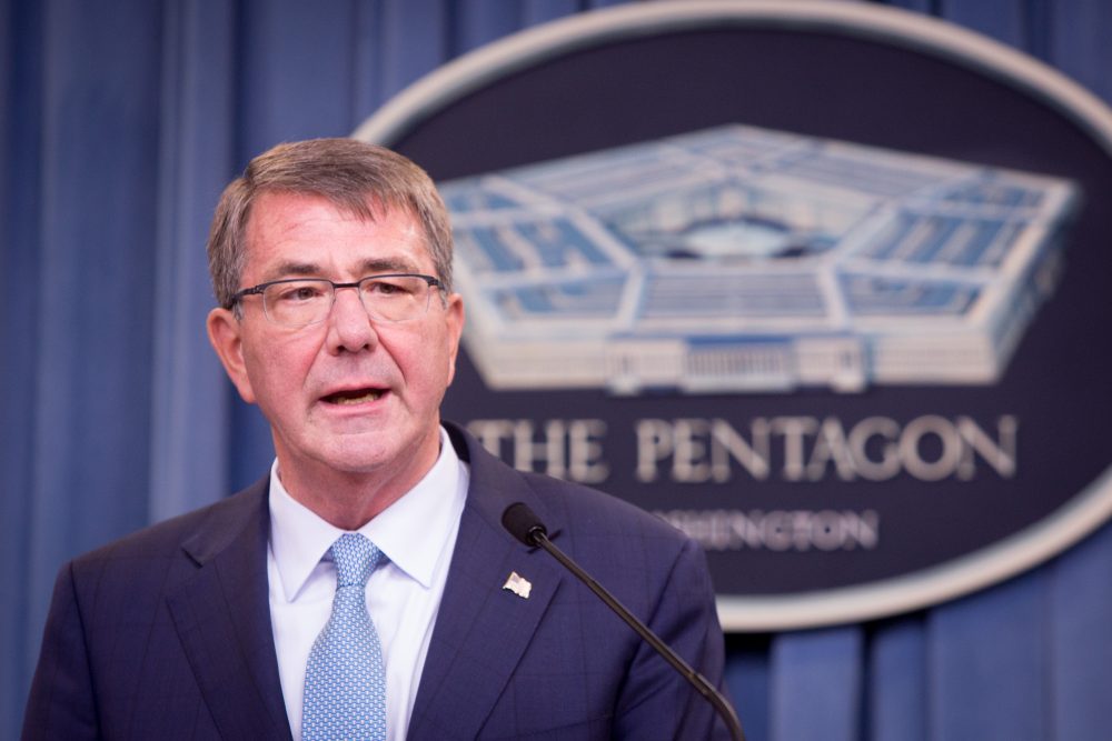 Secretary of Defense Ash Carter speaks during a press conference on June 30, 2016 at the Pentagon in Arlington, Va. (Allison Shelley/Getty Images)