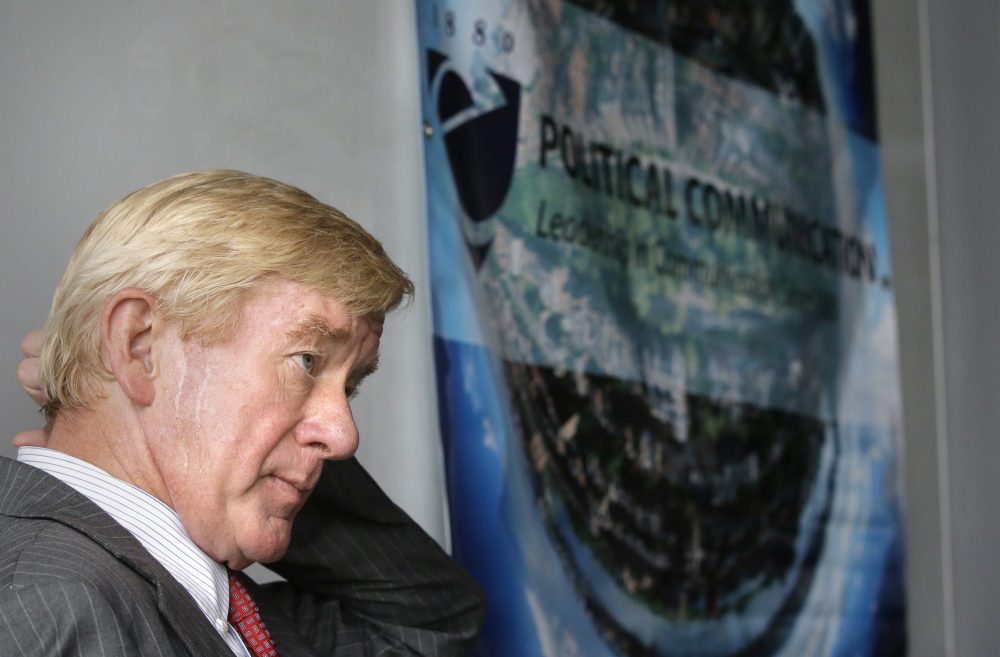 Libertarian vice presidential candidate and former Massachusetts Gov. William Weld, in a Sept. 8 file photo in Boston. (Steven Senne/AP)