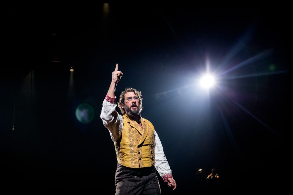 Josh Groban during a performance of "Natasha and Pierre." (Courtesy Chad Batka)