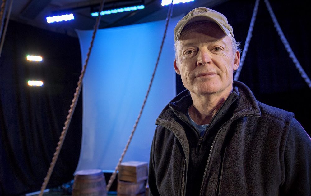 Director Allyn Burrows at a rehearsal of Actors' Shakespeare Project's production of "The Tempest" in Brookline. (Robin Lubbock/WBUR)