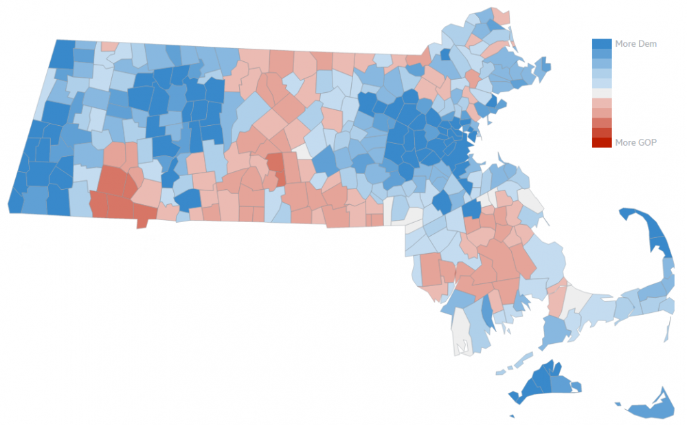 A Closer Look At The Mass. Map Of ClintonTrump Results Politicker