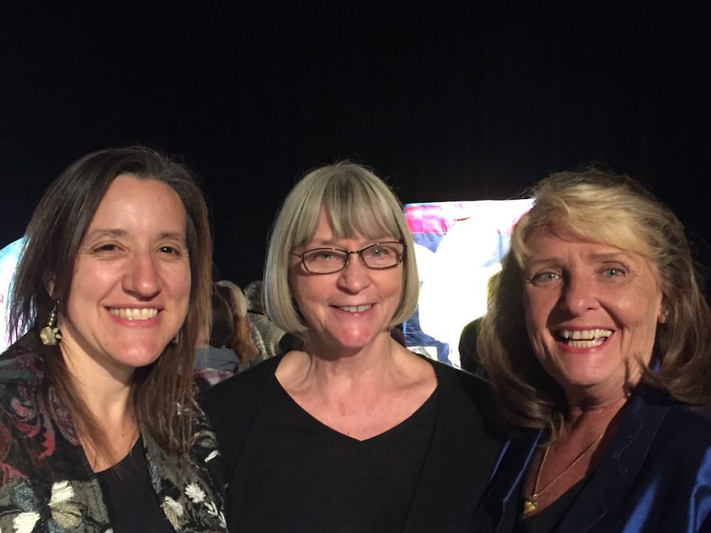 (Courtesy. L to R: Michelle Harris, Founder of the Survivor Quilt Project, Dr. Elaine Westerlund, Founder of Incest Resources, and Donna Jenson, Founder of Time to Tell.)