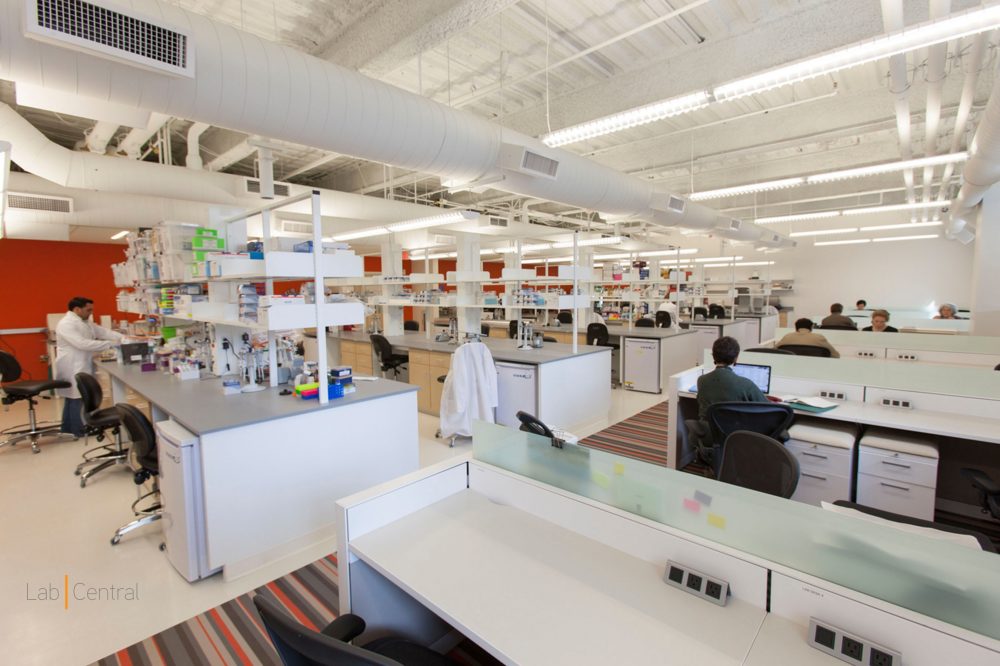 LabCentral, in Kendall Square, is a shared lab space for biotech startups. (PRNewsFoto/LabCentral)