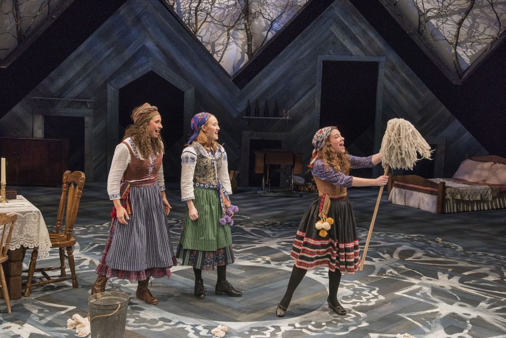 From left to right, Abby Goldfarb, Sarah Oakes Muirhead and Victoria Britt in New Rep's &quot;Fiddler on the Roof.&quot; (Courtesy Andrew Brilliant/New Rep)