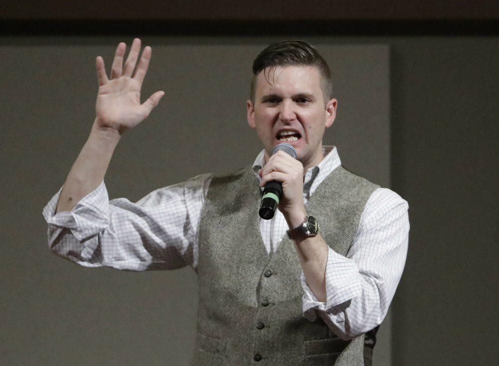 We have to stop believing and acting as if we can have it both ways, writes Carlos Hoyt: adhering to the notion of race while also trying to end racism. Pictured: Richard Spencer, who leads a movement that mixes racism, white nationalism and populism, speaks at the Texas A&M University campus Tuesday, Dec. 6, 2016, in College Station, Texas. (David J. Phillip/AP)