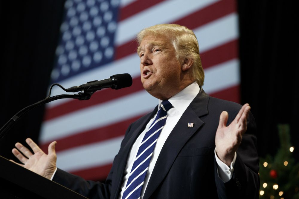 In a post-truth world, feelings are fact, writes Tim Snyder. Pictured: President-elect Donald Trump speaks during a rally at the Wisconsin State Fair Exposition Center, Tuesday, Dec. 13, 2016, in West Allis, Wis. (Evan Vucci/AP)