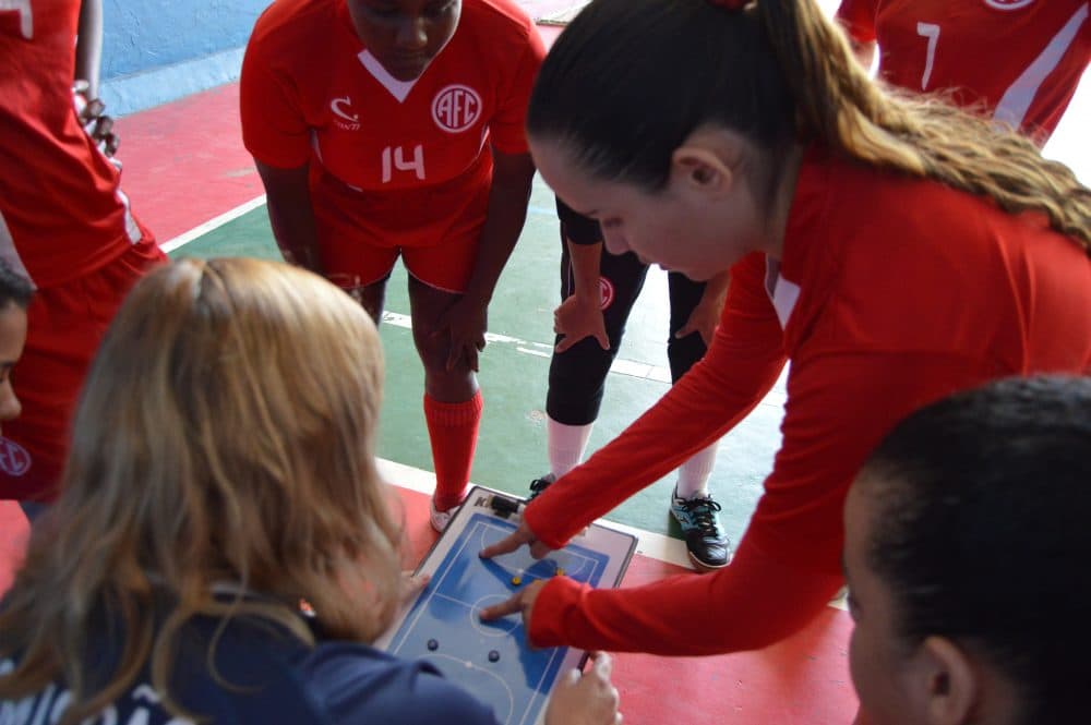 "We have to be athletes on and off the field because we really get targeted with abuse outside," Brenda Rodrigues da Silva says. (Zoe Sullivan/Only A Game)
