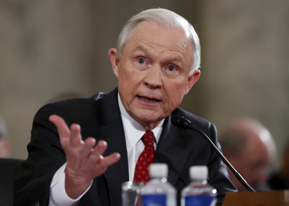 Attorney General-designate, Sen. Jeff Sessions, R-Ala., testifies on Capitol Hill Tuesday, Jan. 10, 2017, at his confirmation hearing before the Senate Judiciary Committee. The hearing concluded Wednesday. (Alex Brandon/AP)