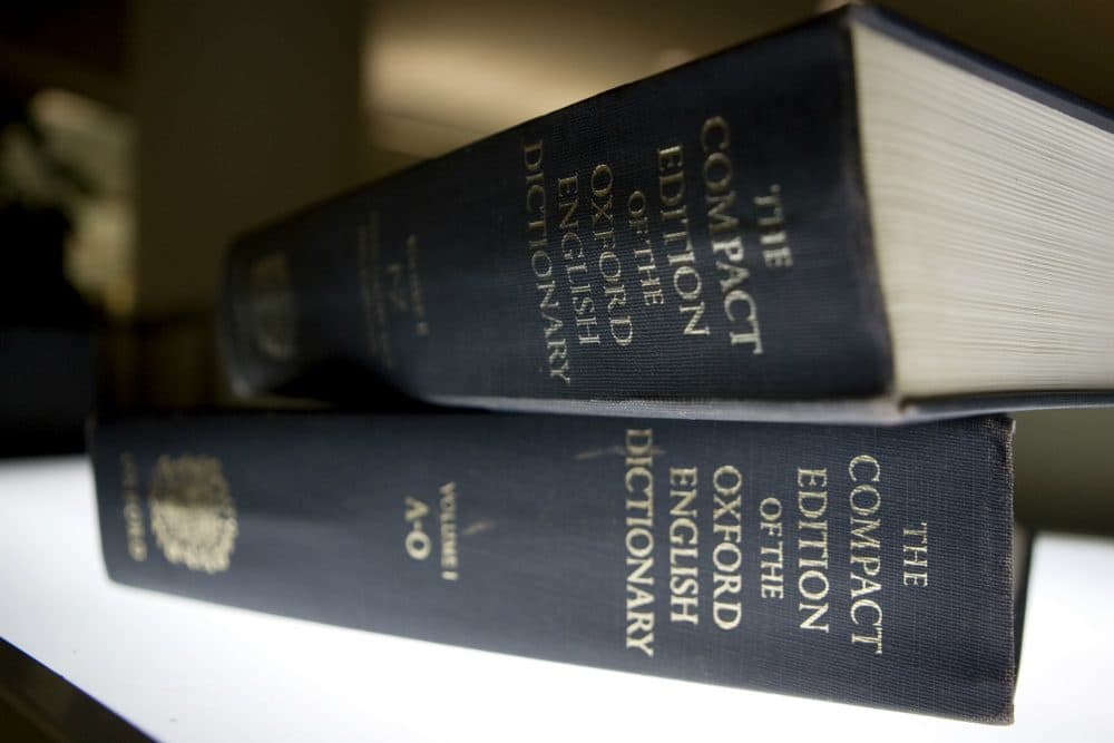 In its bid for objectivity and fairness, writes Alex Green, NPR seems to be ceding too much ground to a serial dispenser of untruths. Pictured: An Oxford English Dictionary, source of NPR's definition for the word "lie." Oxford Dictionaries announced Wednesday, Nov. 16, 2016 that editors have chosen their word of the year: "post-truth," a term sometimes used to describe the current political climate. (Caleb Jones/AP)