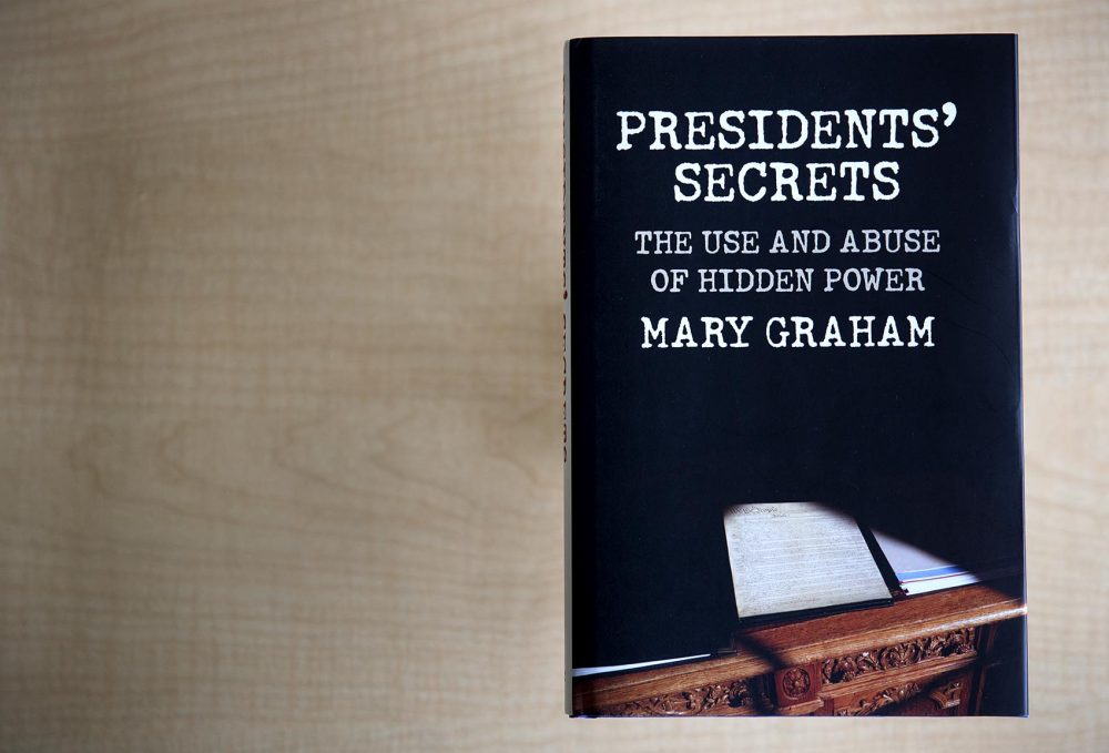 The cover of "Presidents' Secrets," by Mary Graham. (Robin Lubbock/WBUR)