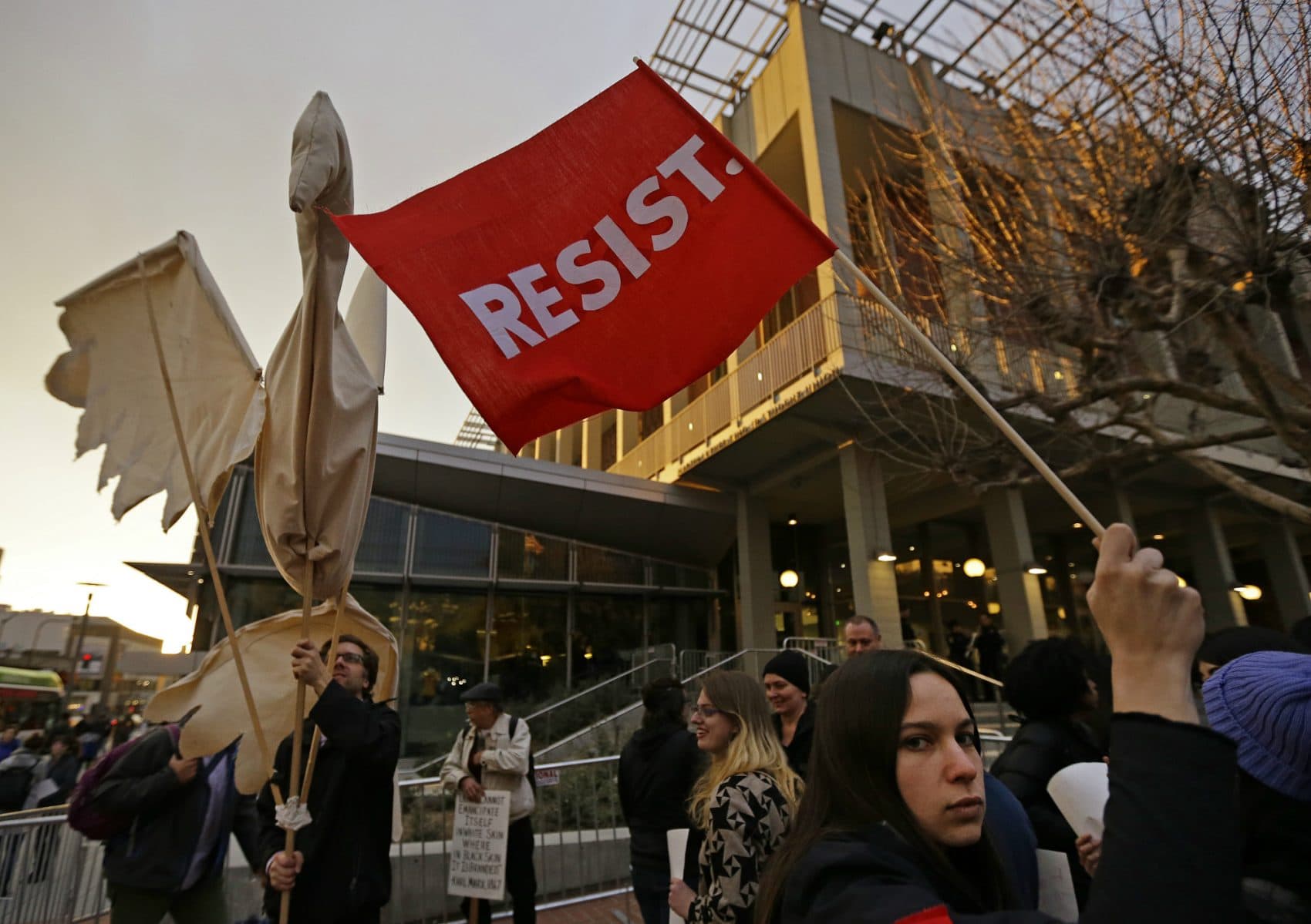 We can learn from history in an effort to repeat past successes, writes Jack Cheng.
Pictured: Protesting the appearance of a Breitbart News editor Milo Yiannoupolos on Wednesday, Feb. 1, 2017, in Berkeley, Calif. (Ben Margot/AP)