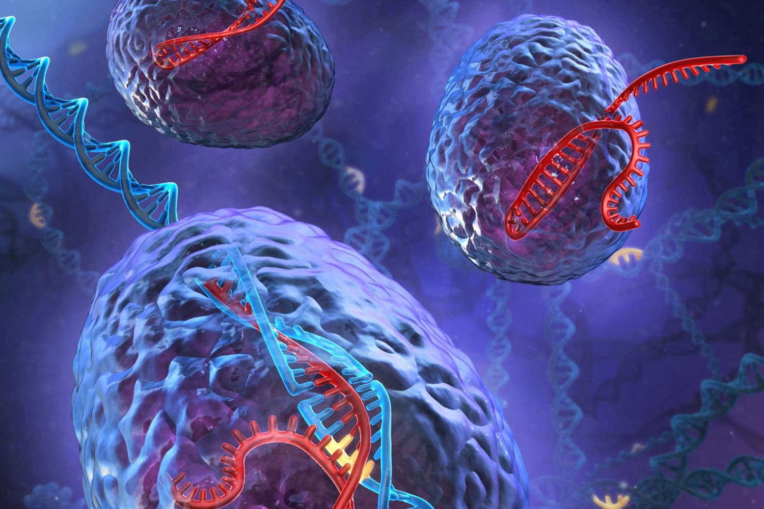 An artist’s rendering of the powerful genome editing tool, CRISPR-Cas9. 