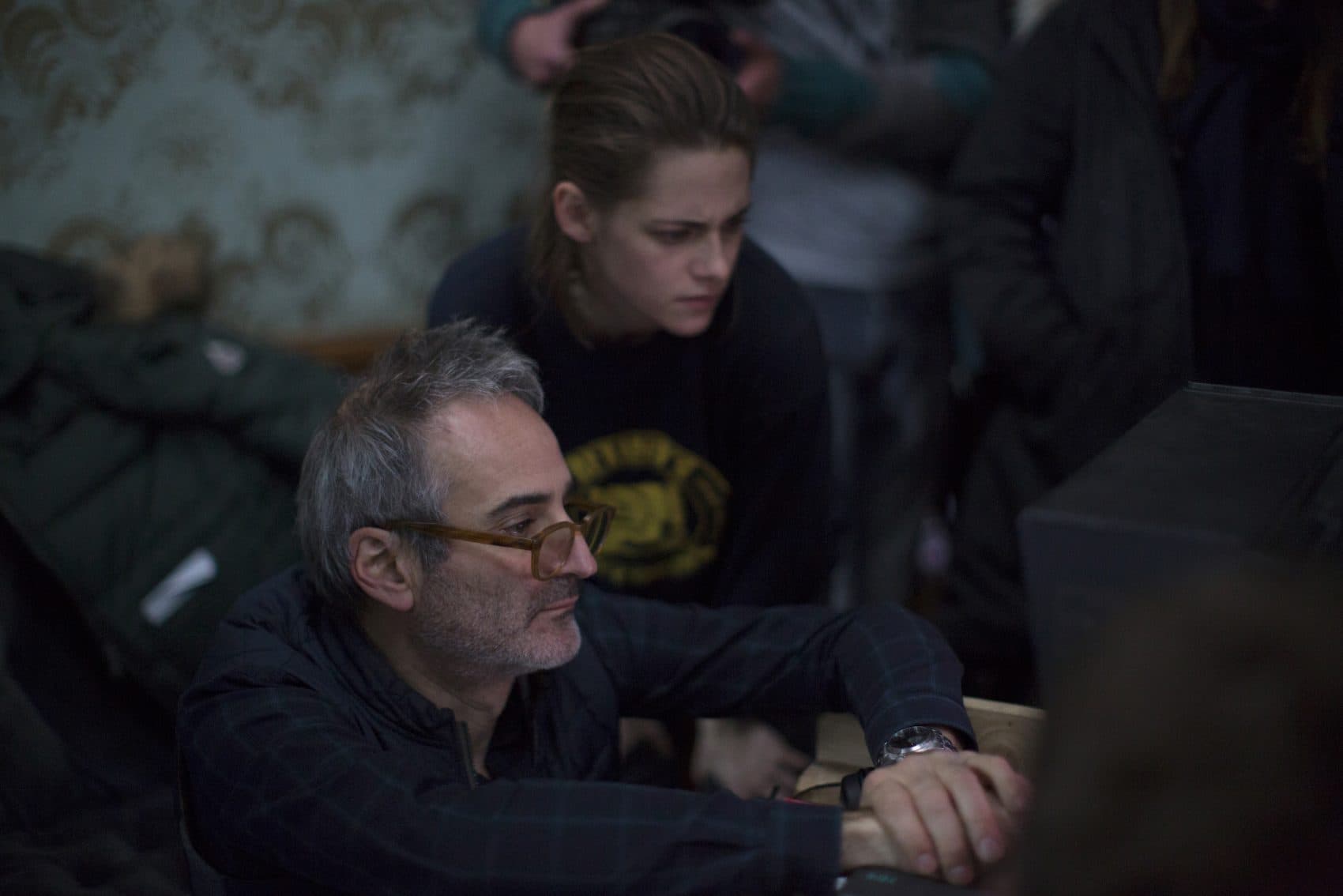 Kristen Stewart and Olivier Assayas on the set of "Personal Shopper." (Courtesy IFC Films)