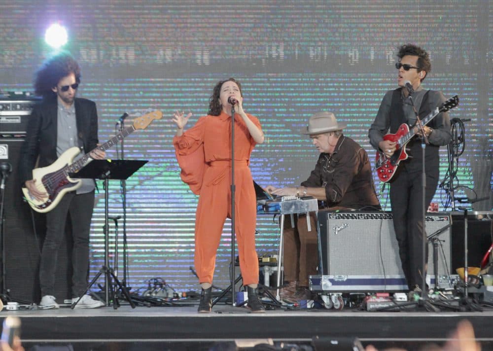 Singer Natalia Lafourcade performs onstage at Univision and Fusion host RiseUp AS ONE at Cross Border Xpress on Oct. 15, 2016 in San Diego, Calif. (Leon Bennett/Getty Images for Univision)