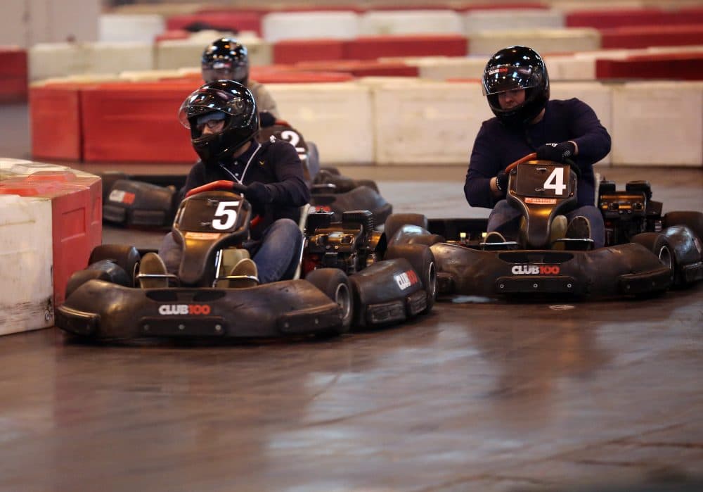 "I wanted to get a feel for the twisting course, so I drove cautiously…for a few seconds," Bill Littlefield writes. (Christopher Furlong/Getty Images)