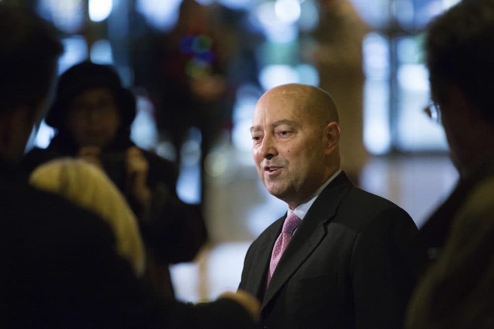 Retired Adm. James Stavridis in Trump Tower on Dec. 8, 2016. (Kevin Hagen/AP)