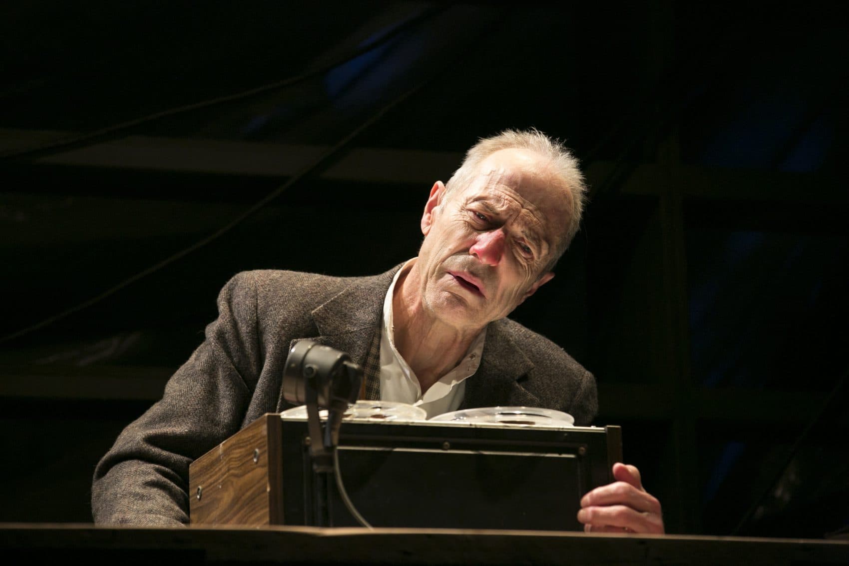 Will Lyman in &quot;Krapp's Last Tape,&quot; the final installation in CSC's &quot;Beckett in Brief.&quot; (Courtesy Evgenia Eliseeva)