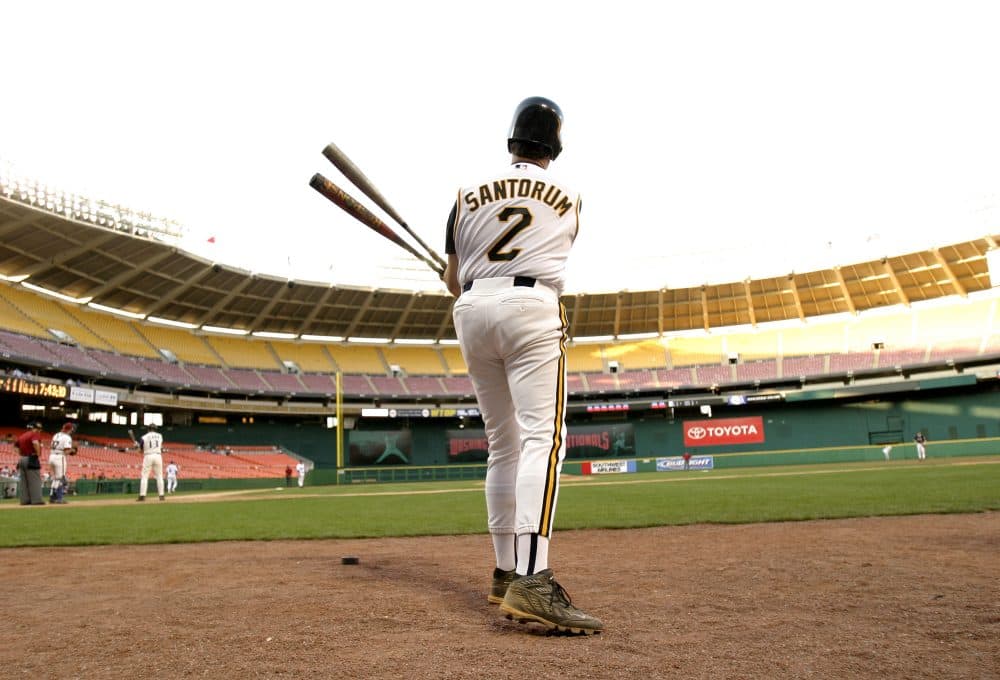 Former Sen. Rick Santorum played in the 2005 Congressional Baseball Game. The tradition dates back to 1909. (Shaun Heasley/Getty Images)