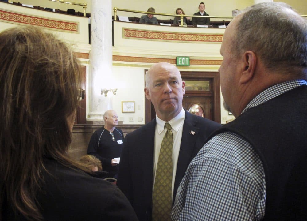 Now that fists and handcuffs have joined the daily excoriation of the press, journalists need another tool to help them set the record straight, writes Susan E. Reed. Pictured: Technology entrepreneur Greg Gianforte speaks to Republican delegates before a candidate forum on Monday, March 6, 2017, in Helena, Mont. (Matt Volz/ AP)
