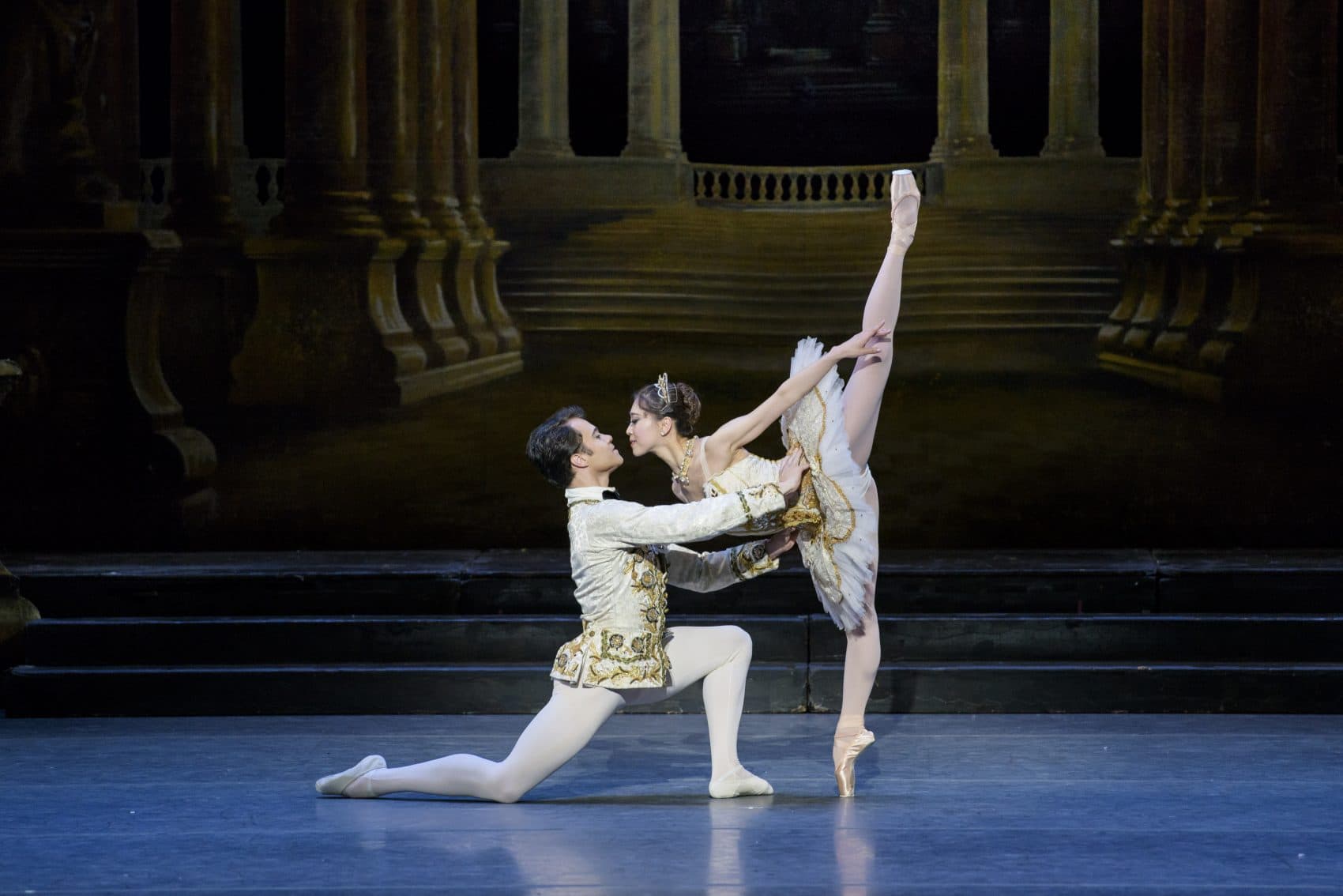 Misa Kuranaga and Paulo Arrais in Marius Petipa's "The Sleeping Beauty." (Courtesy Liza Voll/Boston Ballet)
