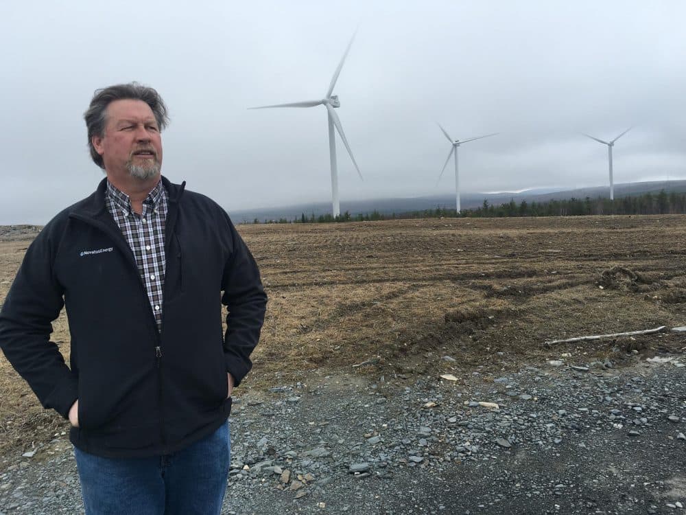 Stacey Fitts manages the Bingham Wind Plantation in Maine, which went into operation last December. Almost every year since 2007 a new wind energy plant has gone into service in Maine. But there's no more room on the state's transmission system to bring new wind power from remote locations to market. (Fred Bever/Maine Public)