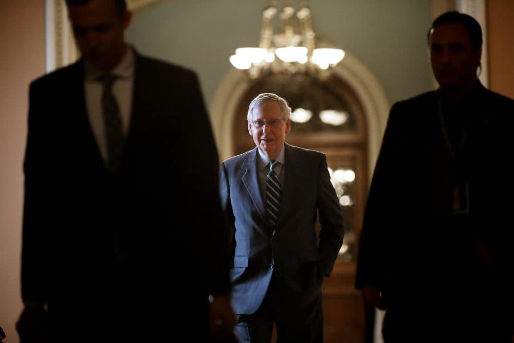 Senate Majority Leader Mitch McConnell (R-Ky.) arrives at the U.S. Capitol June 22, 2017 in Washington. (Chip Somodevilla/Getty Images)