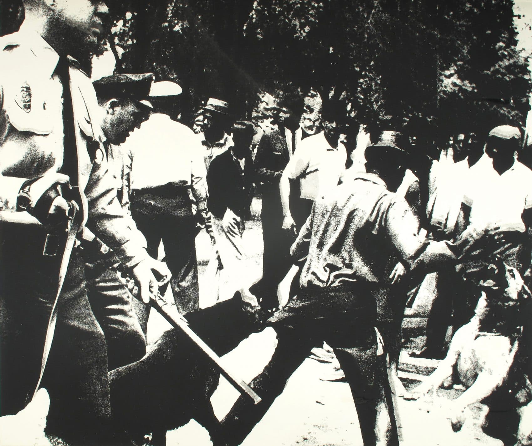 Andy Warhol's "Race Riot, 1964," created with silkscreen ink on synthetic polymer paint on canvas. (Courtesy The Andy Warhol Foundation for the Visual Arts, Inc.)