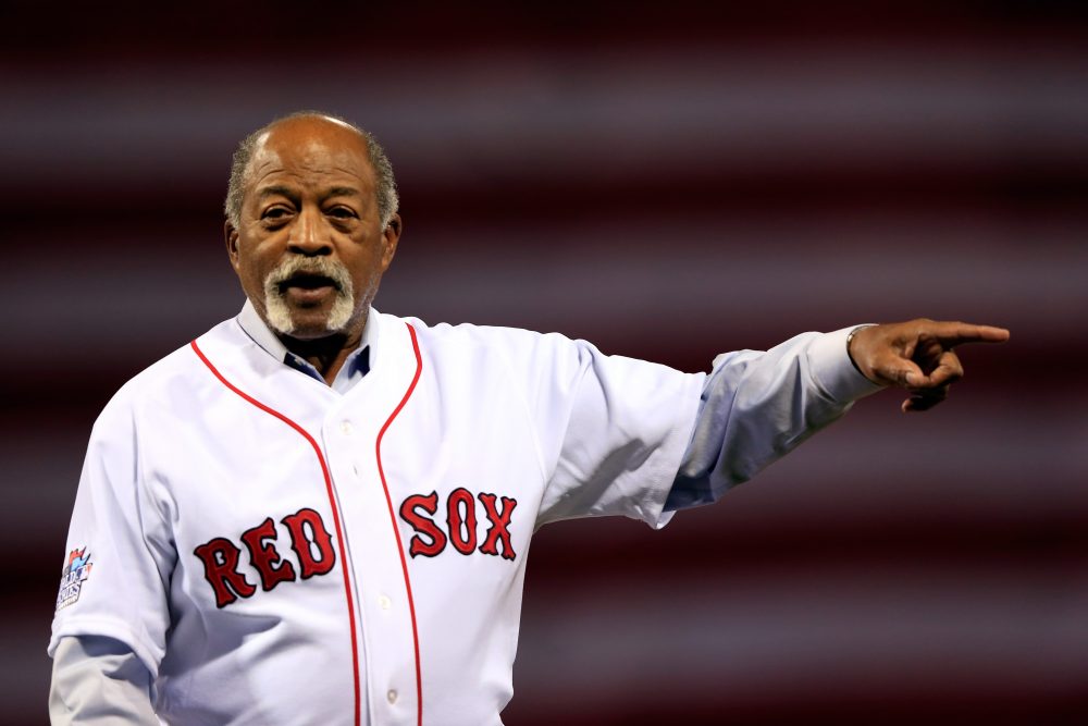 Former Boston Red Sox pitcher Luis Tiant before Game One of the 2013 World Series at Fenway Park. (Jamie Squire/Getty Images)
