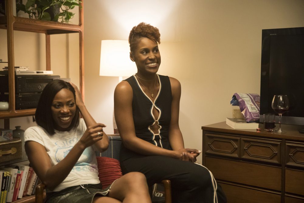 Critics say "Insecure," starring Issa Rae (right), is transforming the way black women are portrayed on TV. (Justina Mintz/Courtesy of HBO)
