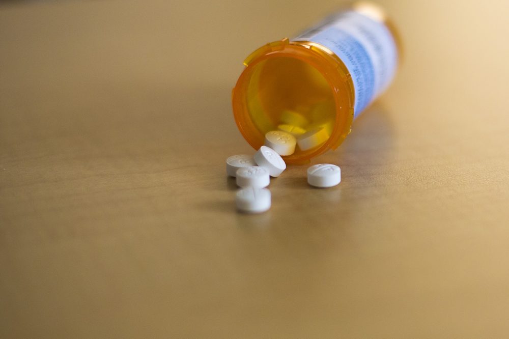 Oxycodone tablets (Jesse Costa/WBUR)
